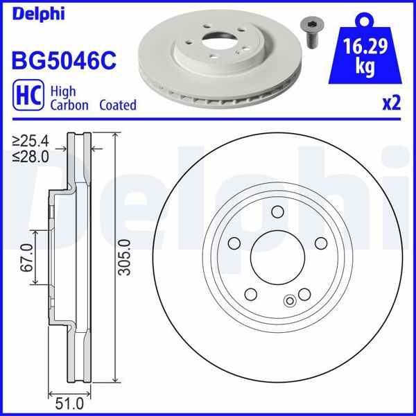 DELPHI BG5046C | Disk On (Ad) 18-A-Seri (W177-V177) B-Seri (W247 | 1 Adet