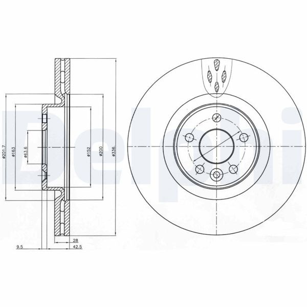 DELPHI BG9077C | Ön Fren Disk Aynası Havalı Volvo S60 II (134) 10-15 S80 II (124) 06-V60 I (155, 157) 11-15 V70 III (135) 07-15 Xc70 II (136) 09-15 | 1 Adet