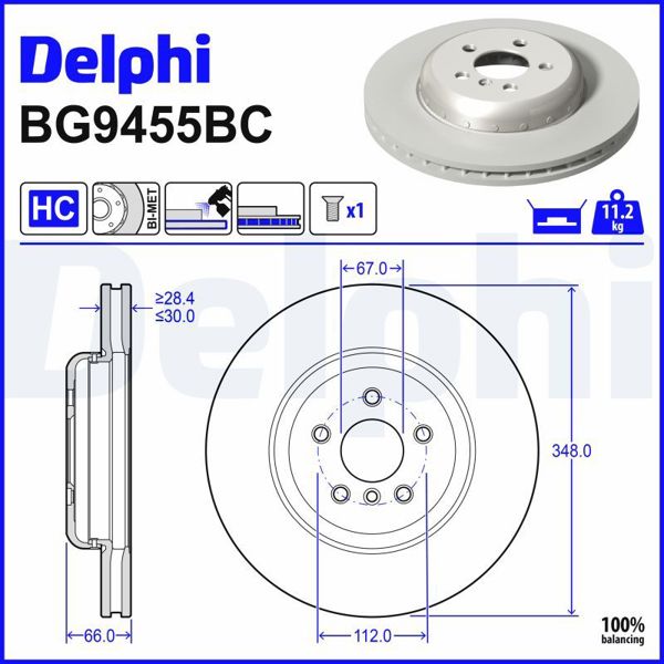 DELPHI BG9455BC | Bı-Metalık Alüminyum Govdelı (Tekli)