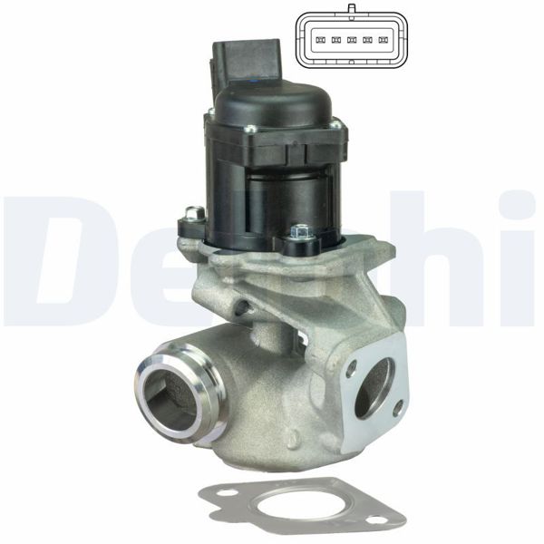 DELPHI EG10415-12B1 | EGR Valf Ford:Fiesta 1.4 TDCI 02-Fiesta 1.4 TDCI 08-Pejo: 206 / 207 / 307 1.4 HDI