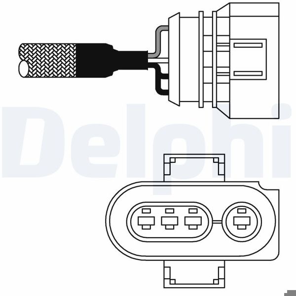 DELPHI ES10977-12B1 | Oksijen Sensörü (VW: Golf III 1.4 91-99)