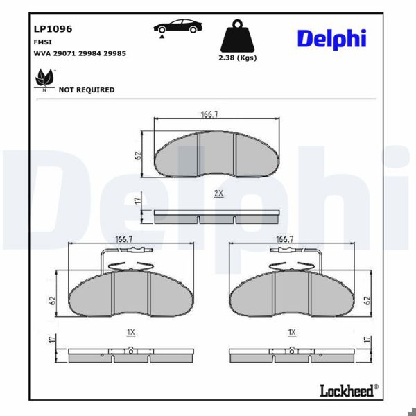 DELPHI LP1096 | Fren Balatası
