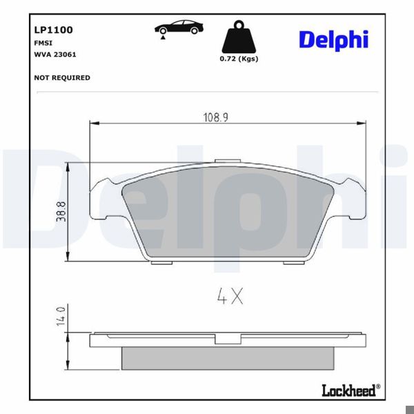 DELPHI LP1100 | Fren Balatası