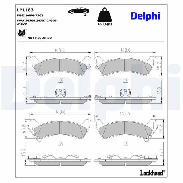 DELPHI LP1183 | Fren Balatası