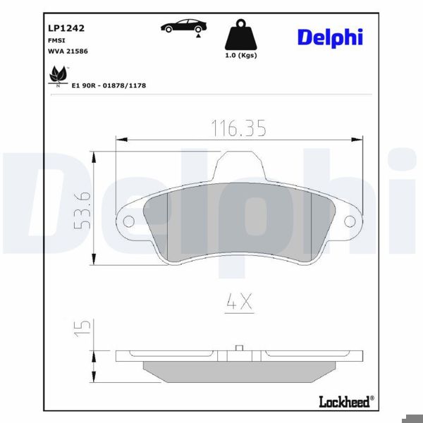DELPHI LP1242 | Fren Balatası