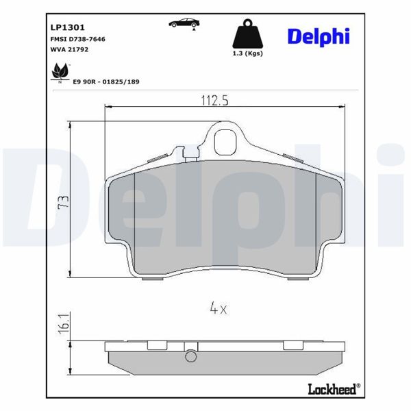 DELPHI LP1301 | Fren Balatası