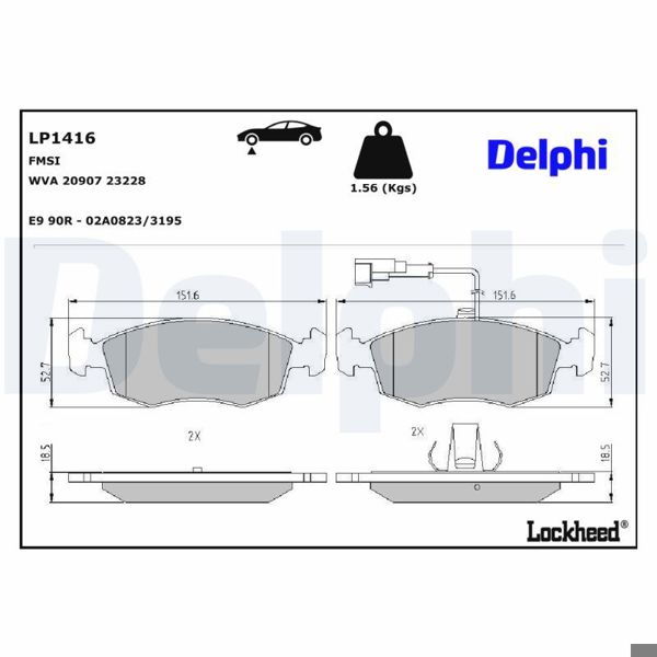 DELPHI LP1416 | Fren Balatası