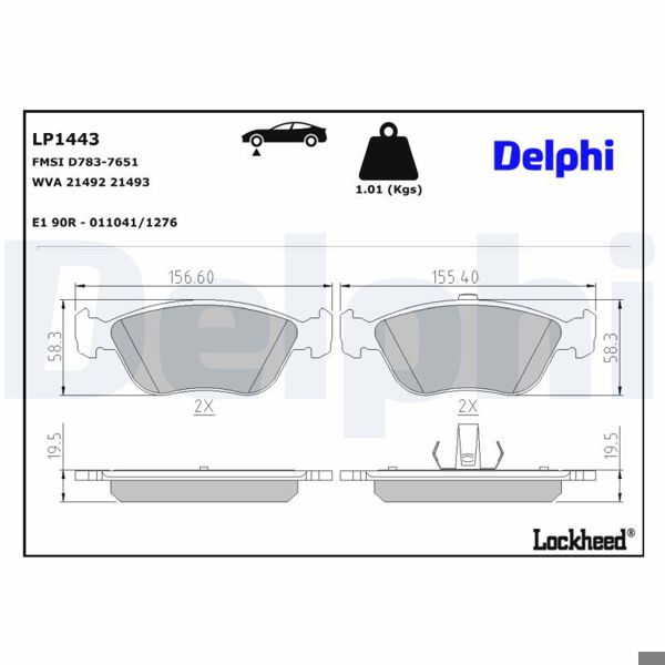 DELPHI LP1443 | Fren Balatası