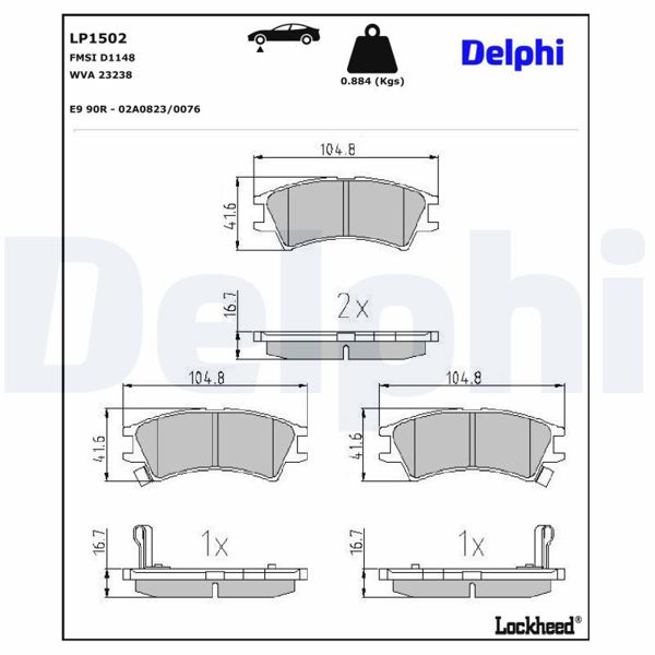 DELPHI LP1502 | Fren Balatası