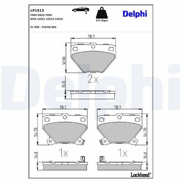 DELPHI LP1513 | Fren Balatası