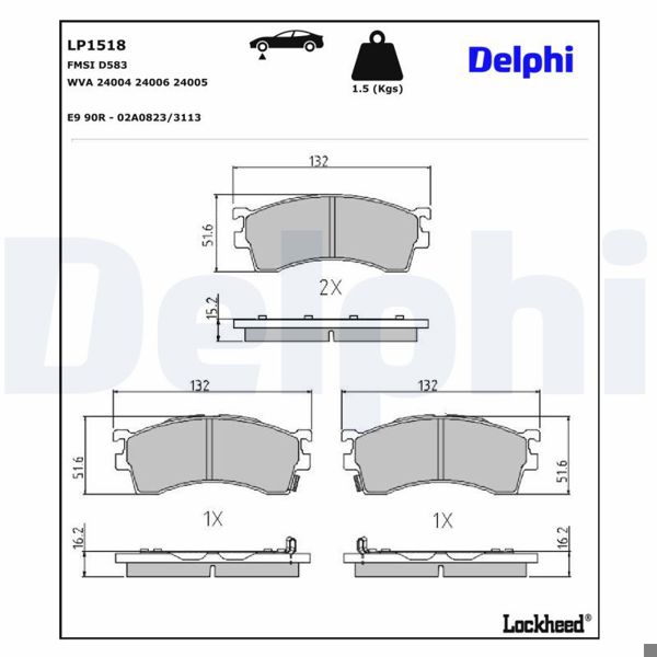 DELPHI LP1518 | Fren Balatası