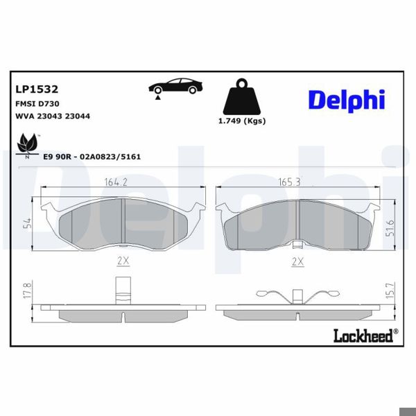 DELPHI LP1532 | Fren Balatası