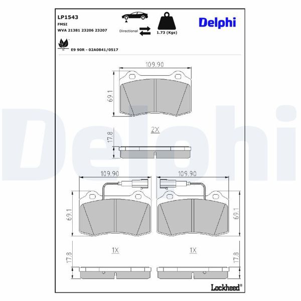 DELPHI LP1543 | Fren Balatası