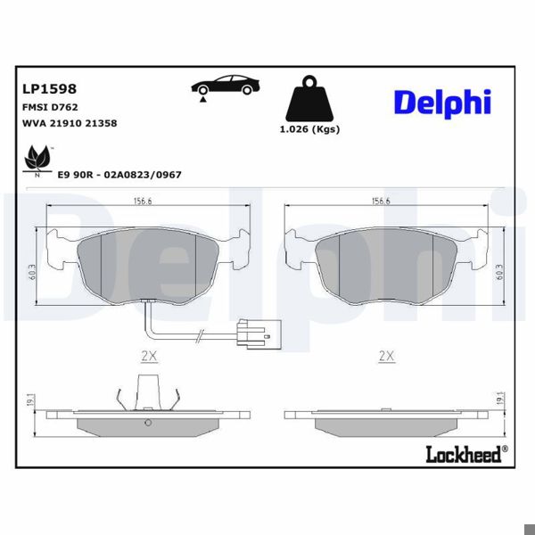 DELPHI LP1598 | Fren Balatası