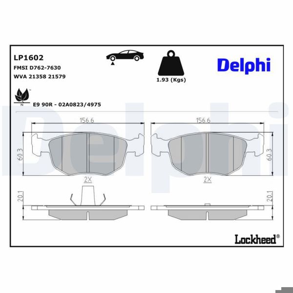 DELPHI LP1602 | Fren Balatası
