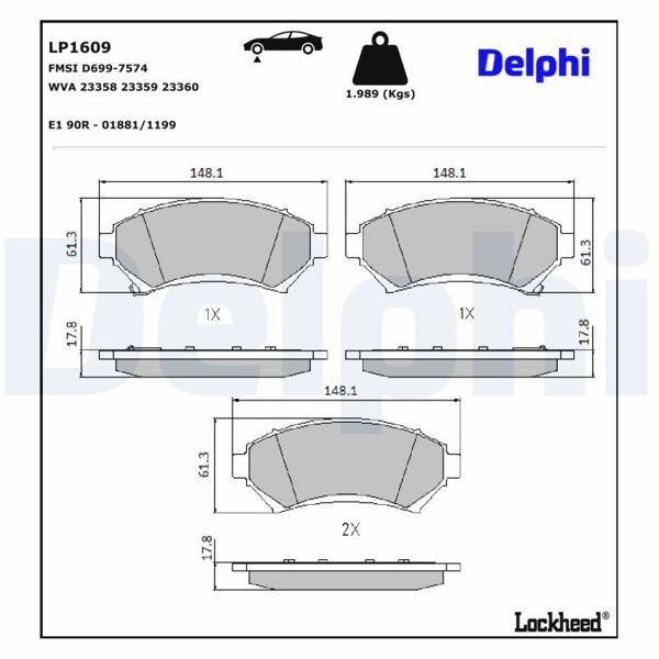 DELPHI LP1609 | Fren Balatası