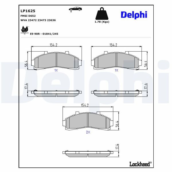 DELPHI LP1625 | Fren Balatası