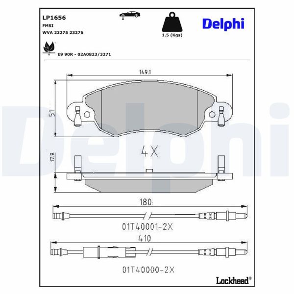DELPHI LP1656 | Fren Balatası