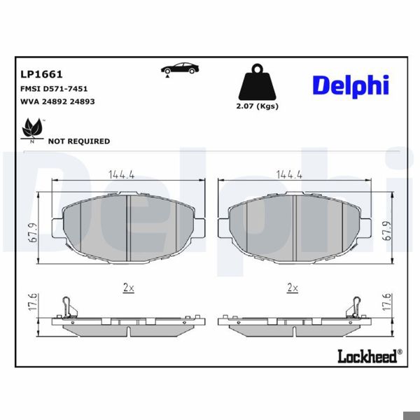 DELPHI LP1661 | Fren Balatası