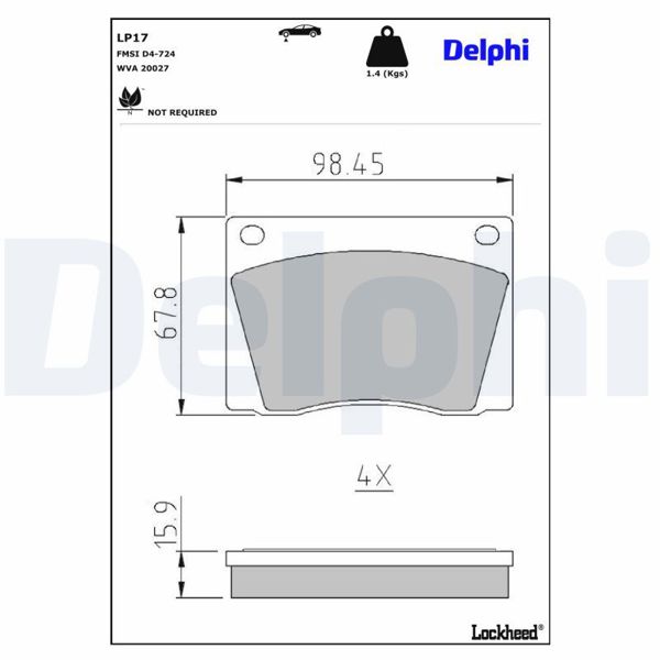 DELPHI LP17 | Fren Balatası