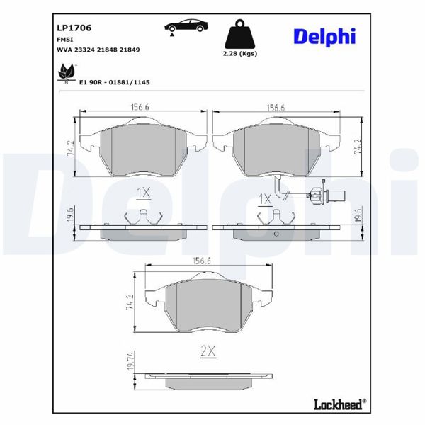 DELPHI LP1706 | Fren Balatası