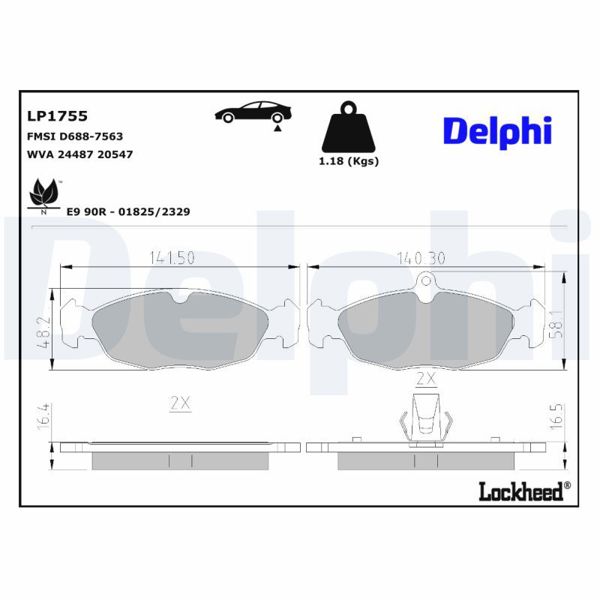 DELPHI LP1755 | Fren Balatası