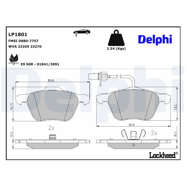 DELPHI LP1801 | Fren Balatası