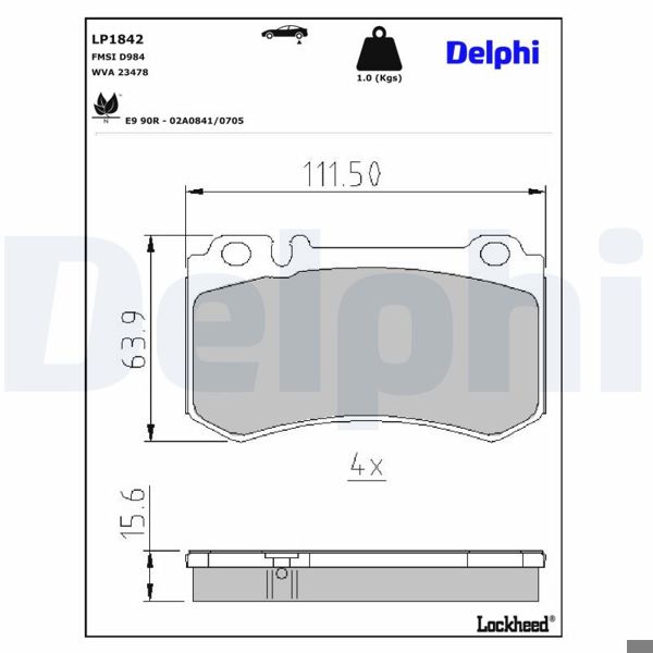 DELPHI LP1842 | Fren Balatası