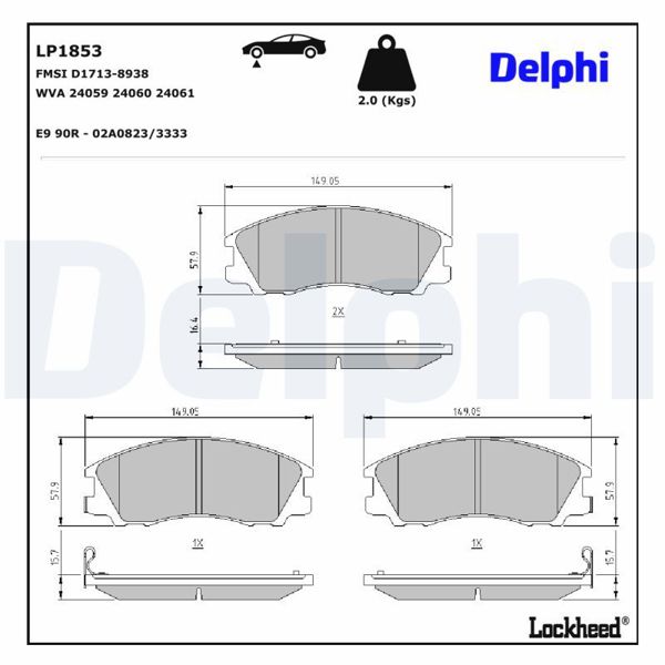DELPHI LP1853 | Fren Balatası