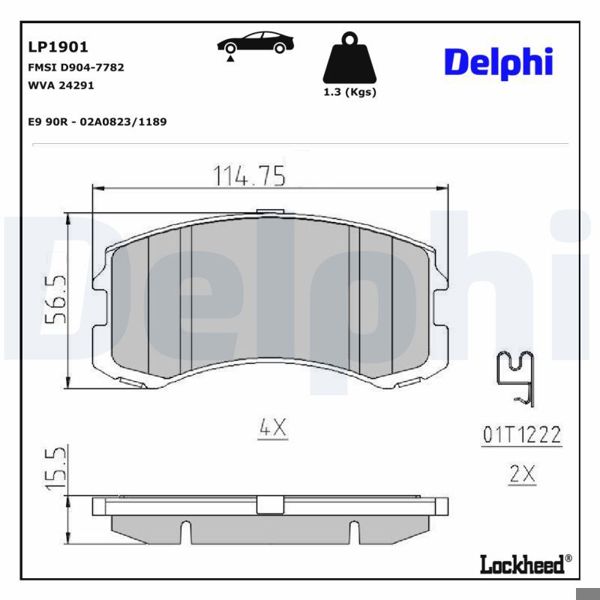 DELPHI LP1901 | Fren Balatası