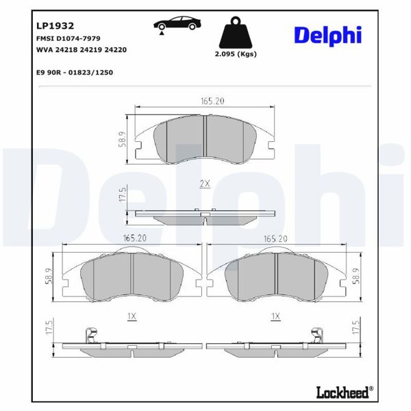 DELPHI LP1932 | Fren Balata Ön Cerato I Hatchback (Ld) 04-081.6 2.0 2.0 CRDI 1.5 CRDI 1.6 CRDI Cerato I Sedan (Ld) 04-091.6 2.0 2.0 CRDI 1.5 CRDI 1.6 1.6 CRDI 1.6 Cerato II Sedan (TD) 09-131.6 Cvvt 1.6 1.6 Cerato Koup II (TD) 10-131.6 Cvvt Cerato 04 -