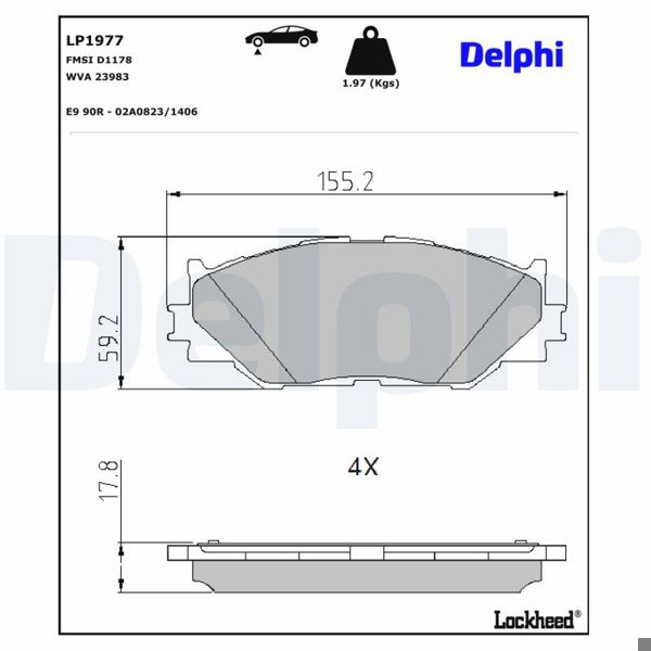 DELPHI LP1977 | Fren Balatası