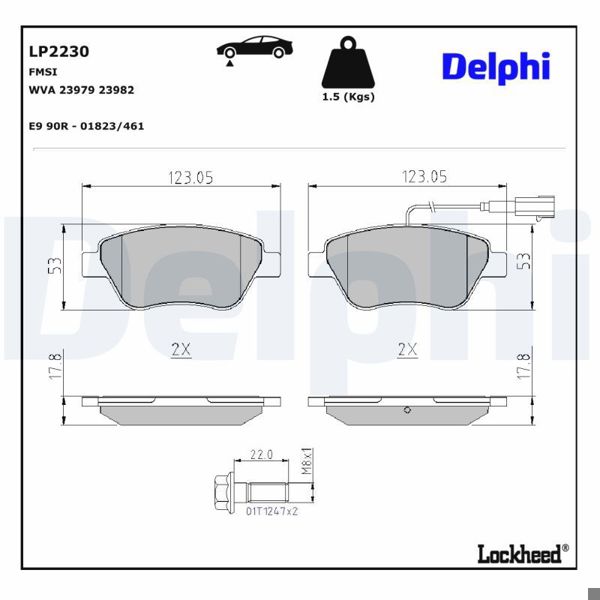 DELPHI LP2230 | Fren Balatası
