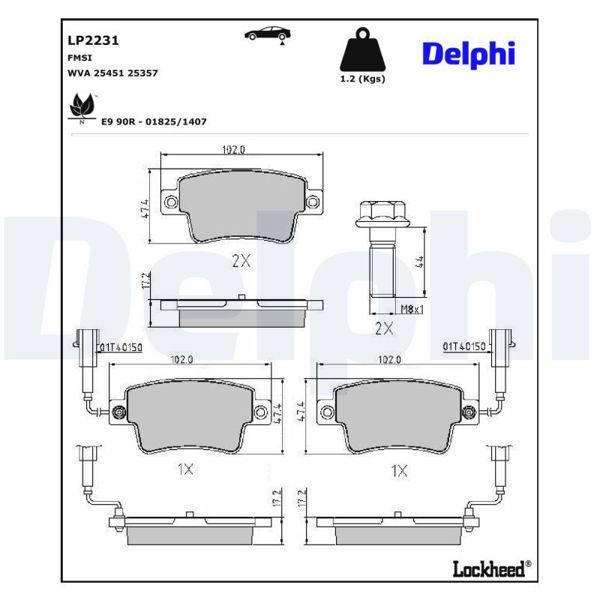 DELPHI LP2231 | Fren Balatası