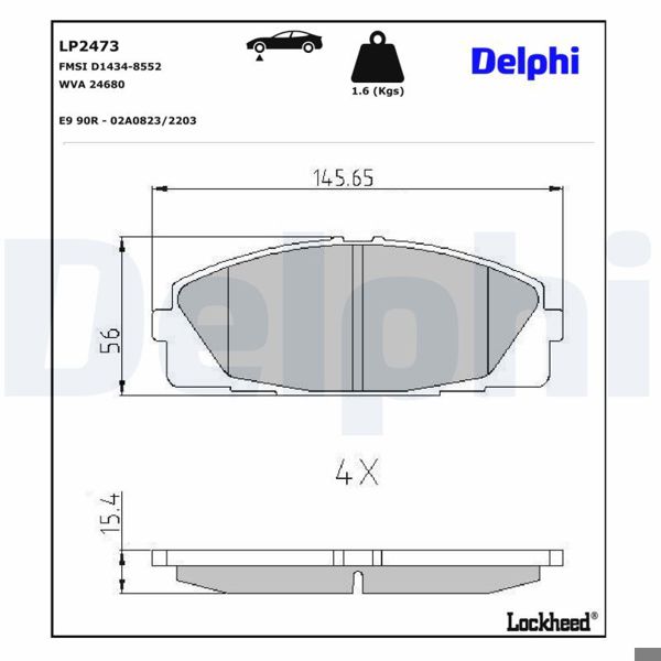 DELPHI LP2473 | Fren Balatası