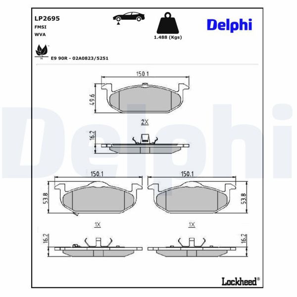DELPHI LP2695 | Fren Balatası