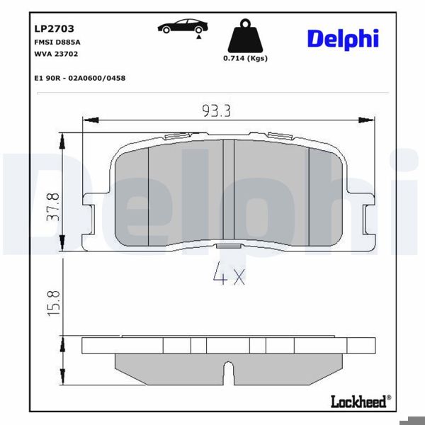 DELPHI LP2703 | Fren Balatası