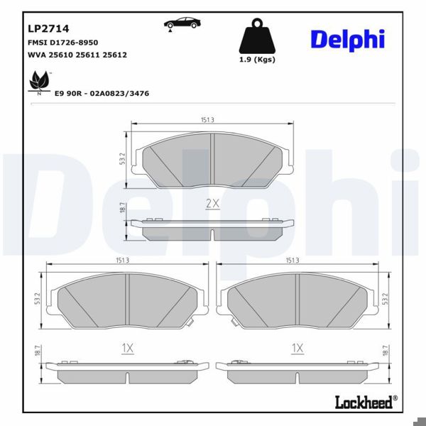 DELPHI LP2714 | Fren Balatası