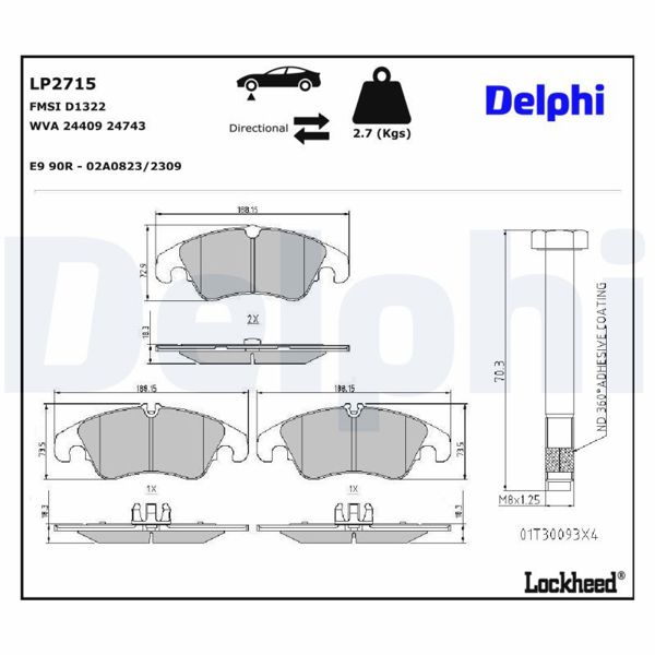 DELPHI LP2715 | Fren Balatası