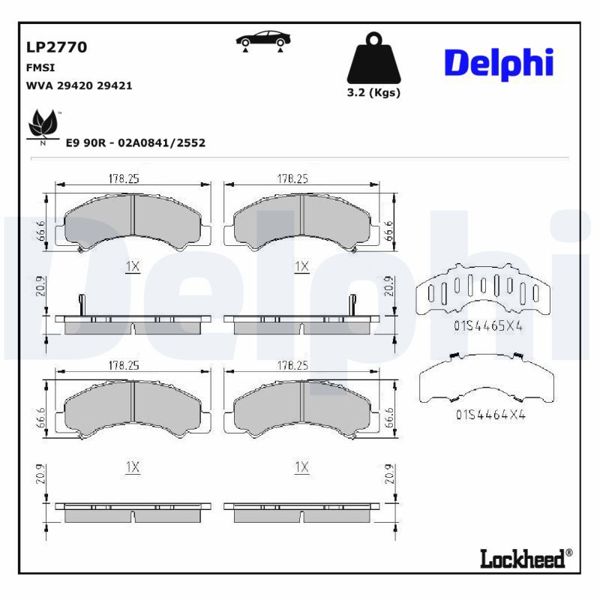 DELPHI LP2770 | Fren Balatası