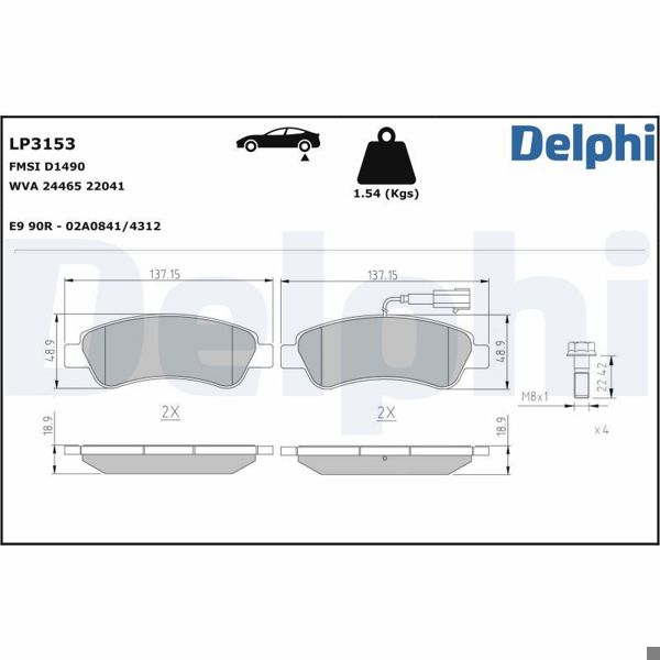 DELPHI LP3153 | Fren Balata Arka Çift Fişli Ducato Minibüs / Otobüs (250_) 06-11115 Multijet 2.0 D 130 Multijet 2,3 D 150 Multijet 2,3 D 180 Multijet 3,0 D 110 Multijet 2,3 D 150 Multijet 2,3 D 140 Multijet 2,3 D 160 Multijet 2,3 D 180 Multijet 2,3 D Ducato Panelvan / Van (250_) 06-11140 Natural Power 115 Multijet 2.0 D 150 Multijet 2,3 D 180 Multijet 3,0 D 110 Multijet 2,3 D 120 Multijet 2,3 D 130 Multijet 2,3 D 150 Multijet 2,3 D 180 Multijet 2,3 D 160 Multijet 2,3 D 140 Multijet 2,3 D Ducato Platform Sasi (250_) 06-11115 Multijet 2.0 D Ducato 14-2.3 Mjt 3.0 Mjt