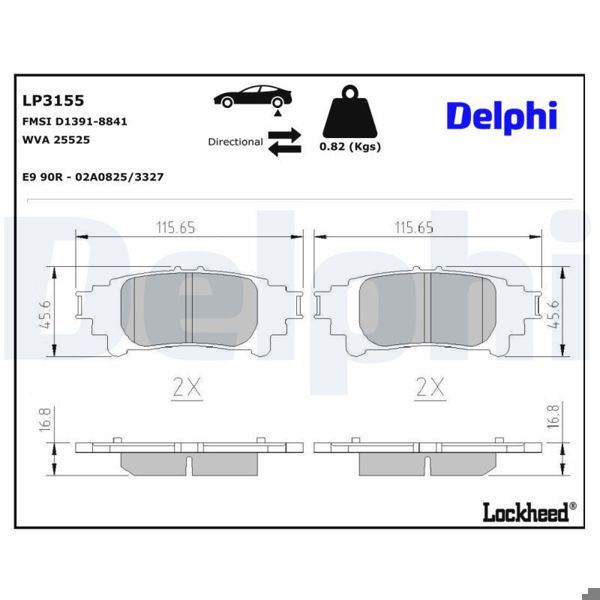 DELPHI LP3155 | Fren Balatası