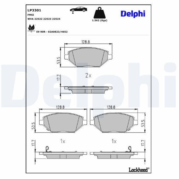 DELPHI LP3301 | Fren Balatası