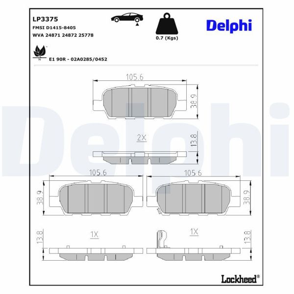 DELPHI LP3375 | Fren Balatası