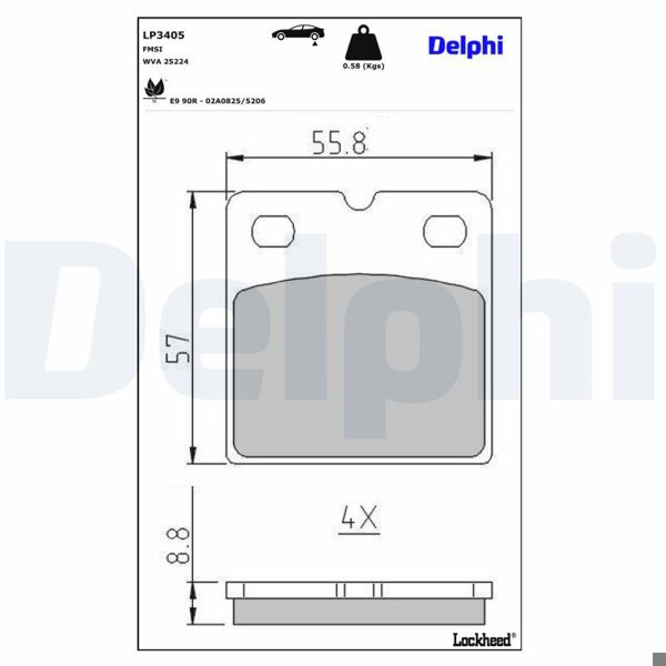 DELPHI LP3405 | Fren Balatası