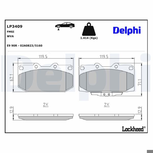 DELPHI LP3409 | Fren Balatası