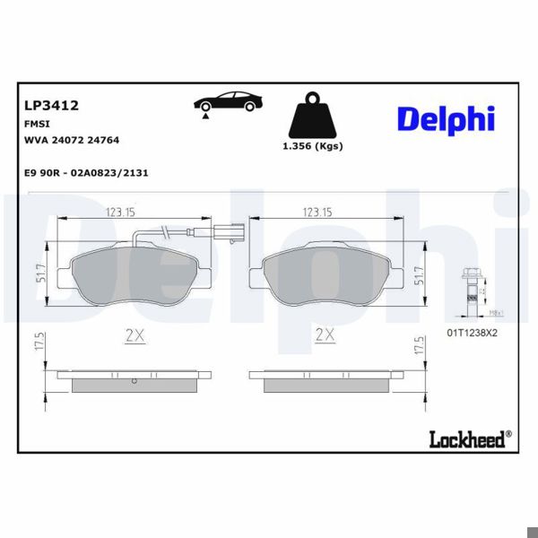 DELPHI LP3412 | Fren Balatası