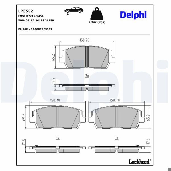 DELPHI LP3552 | Fren Balatası