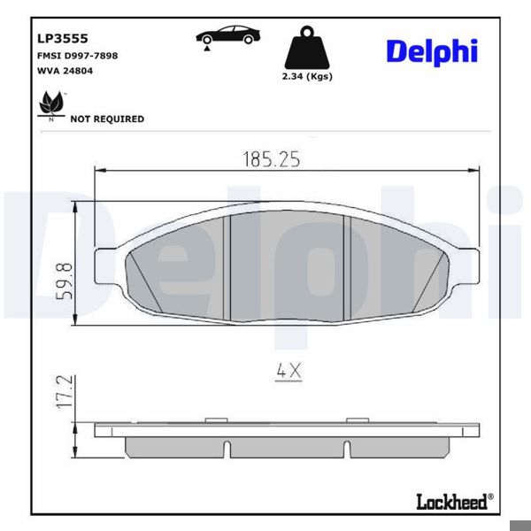 DELPHI LP3555 | Fren Balatası