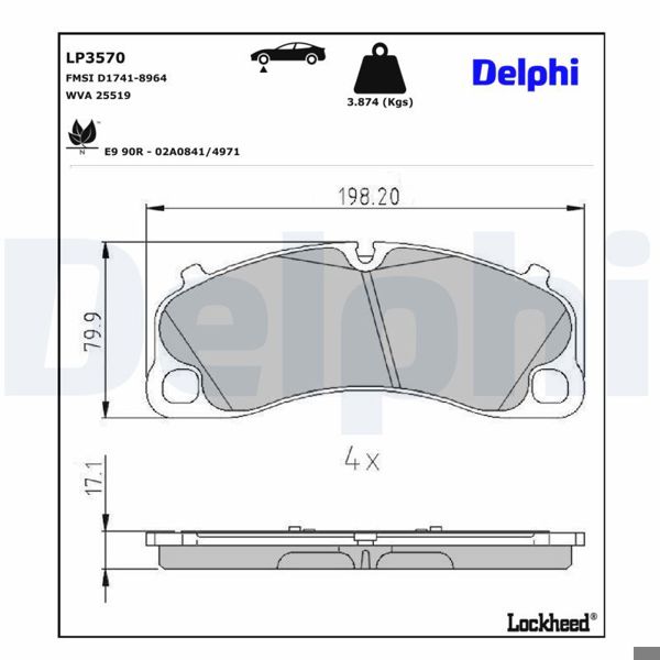 DELPHI LP3570 | Fren Balatası